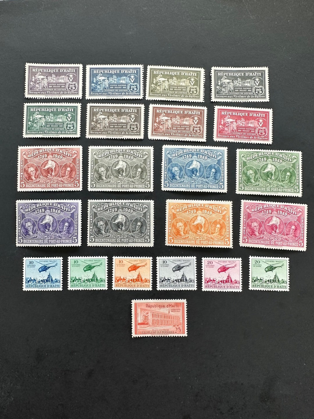 23 Haiti Mint Hinged Stamps - Etsy