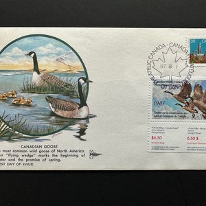 1987 Canada Duck Conservation Cover 1st Day of Issue Canadian Goose