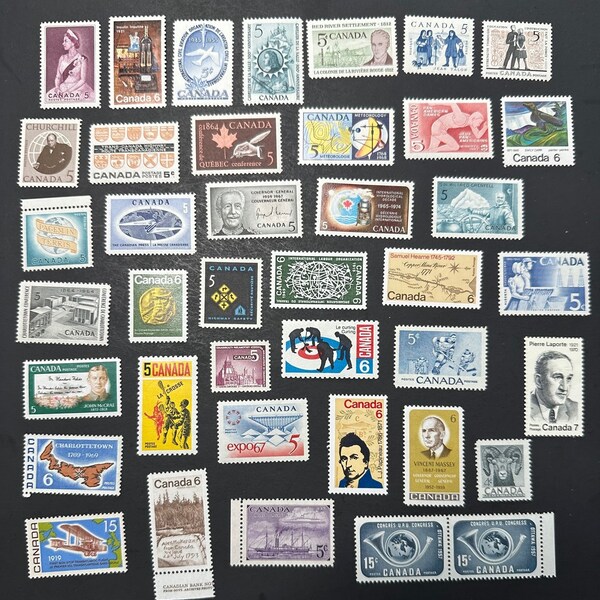 40 Canada Unused stamps 1960s