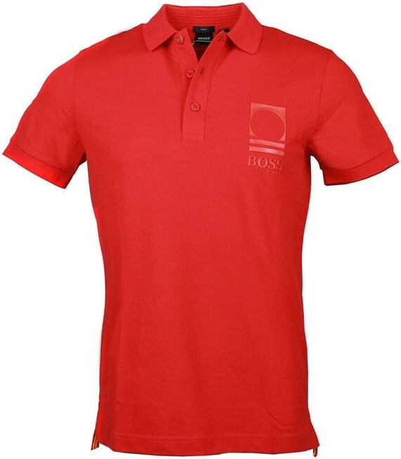 Slim Fit Under Collar Flag Polo