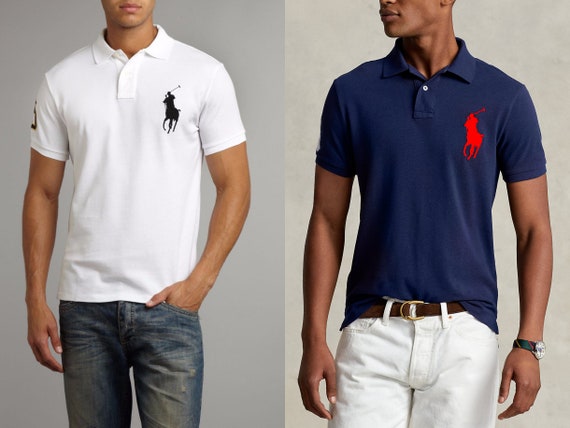 Polo Ralph Lauren T-shrit Big Pony Custom Fit Men's - Etsy