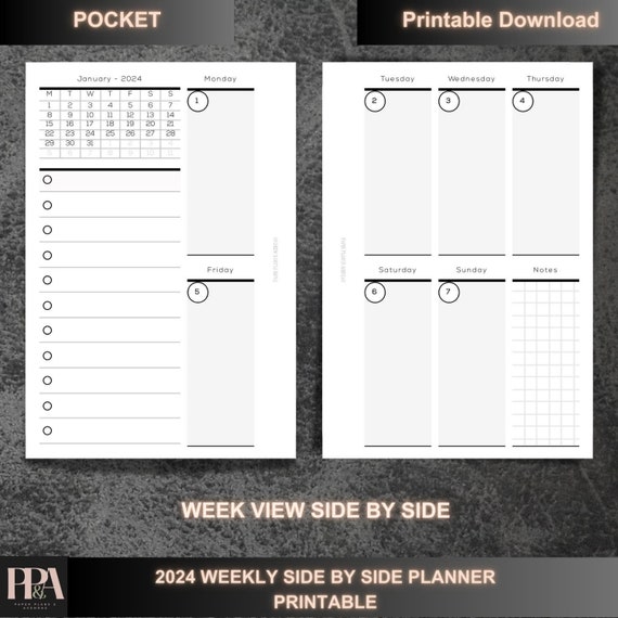 2024 Pocket Daily Planner Inserts