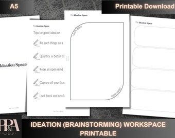 A5 Ideation Space Planner Insert: Sketch & Notes (PDF)