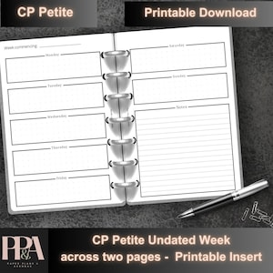 CP Petite odaterad dagsplanerare: Linjerad PDF utskrivbar