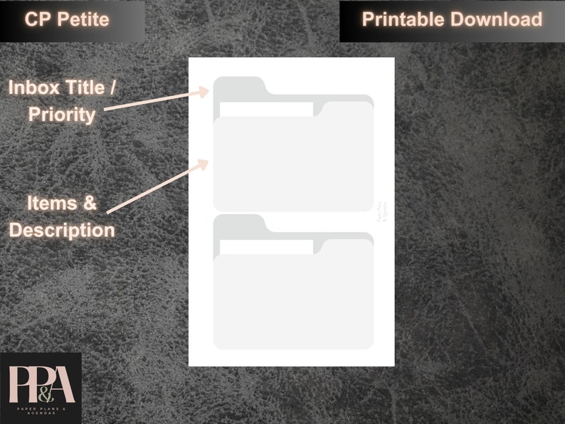 Large Paper Inbox CP Petite Inbox Template: Large Blank Boxes (digital Download) - Etsy