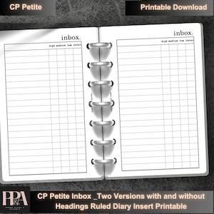 CP Petite / Posta in arrivo / Due versioni con e senza intestazioni / CP Petite Insert / Priorità / PDF /