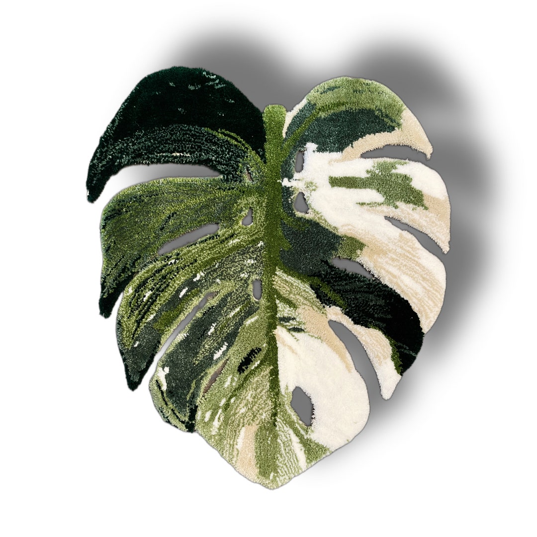 Variegated Monstera Rug Etsy