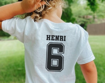 T-shirt personalized, soccer shirt with name + number, soccer t-shirt with name, individual t-shirt with number and name, boys gift