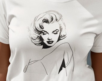 Fashion Diva Sweat-Shirt I Unisex I Vintage Retro Shirt Marilyn Monroe Fan Art Shirt Old Hollywood Shirt for Marilyn Fans
