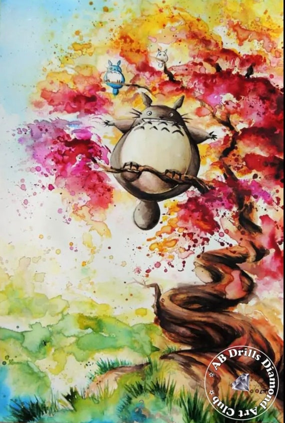 Totoro 5D Diamond Painting, Diamond Art, Colorful, Ghibli, My