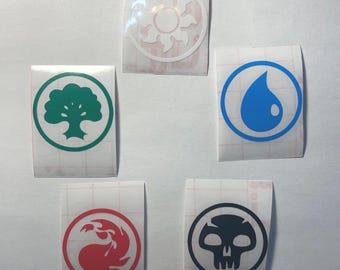 MTG: Small 1.5” Piece Mana Decal Set