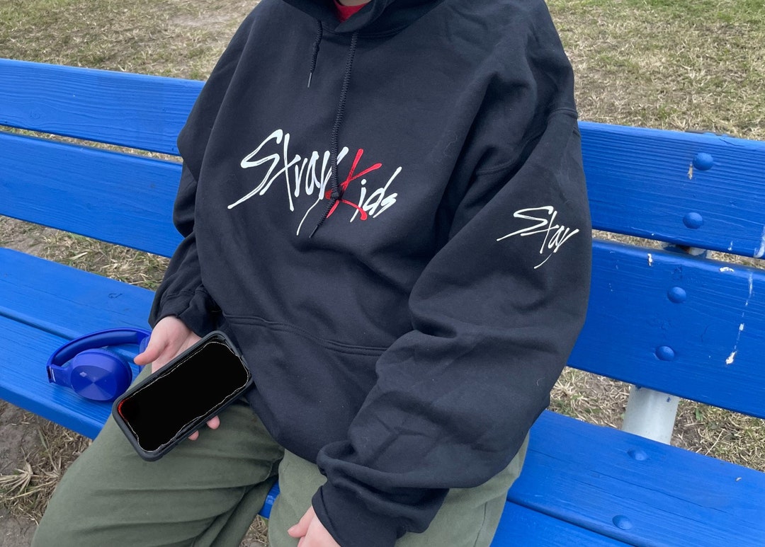 EHGEUYL Straykids Peripheral Harajuku Printed Hooded Loose Zip Hoodie
