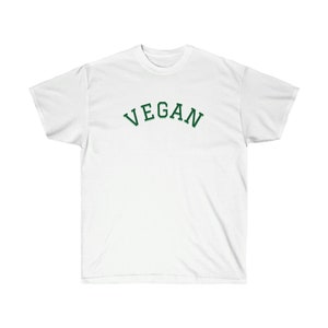 Vegan Unisex T-Shirt // funny vegan shirt / vegan gift / funny vegan t-shirt / vegan top / white grey vegan cotton tee
