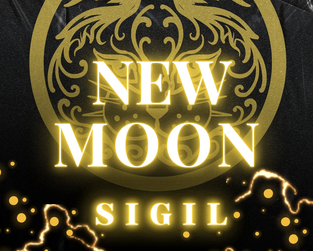New Moon Sigil Symbol Ritual activate on New Moon Blkqueenmagick - Etsy