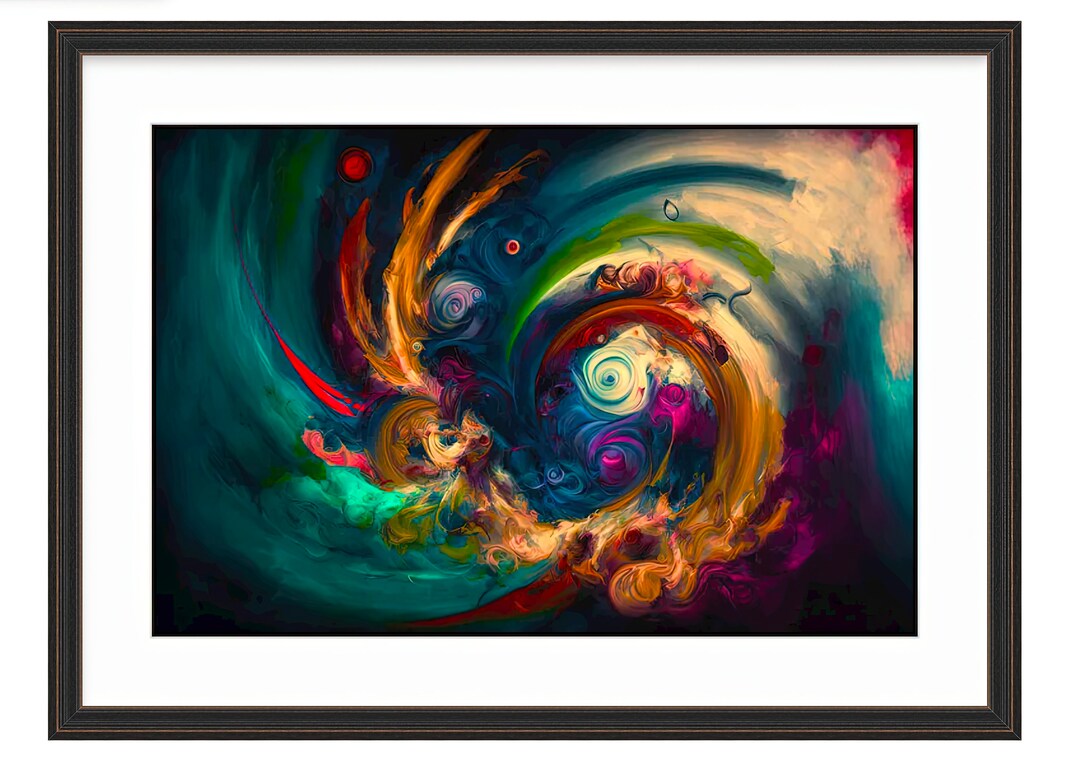 Colorful Abstract Wall Art for Living Room Printable Fine Art Etsy