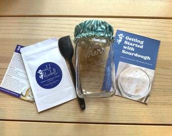 Artisan Sourdough Starter Kit with Vintage Mason Jar, Starter Culture & Beginner Guide #Fan Faire
