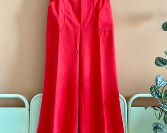 Vintage 60s/70s Homemade Bright Orange Wide Leg Pants