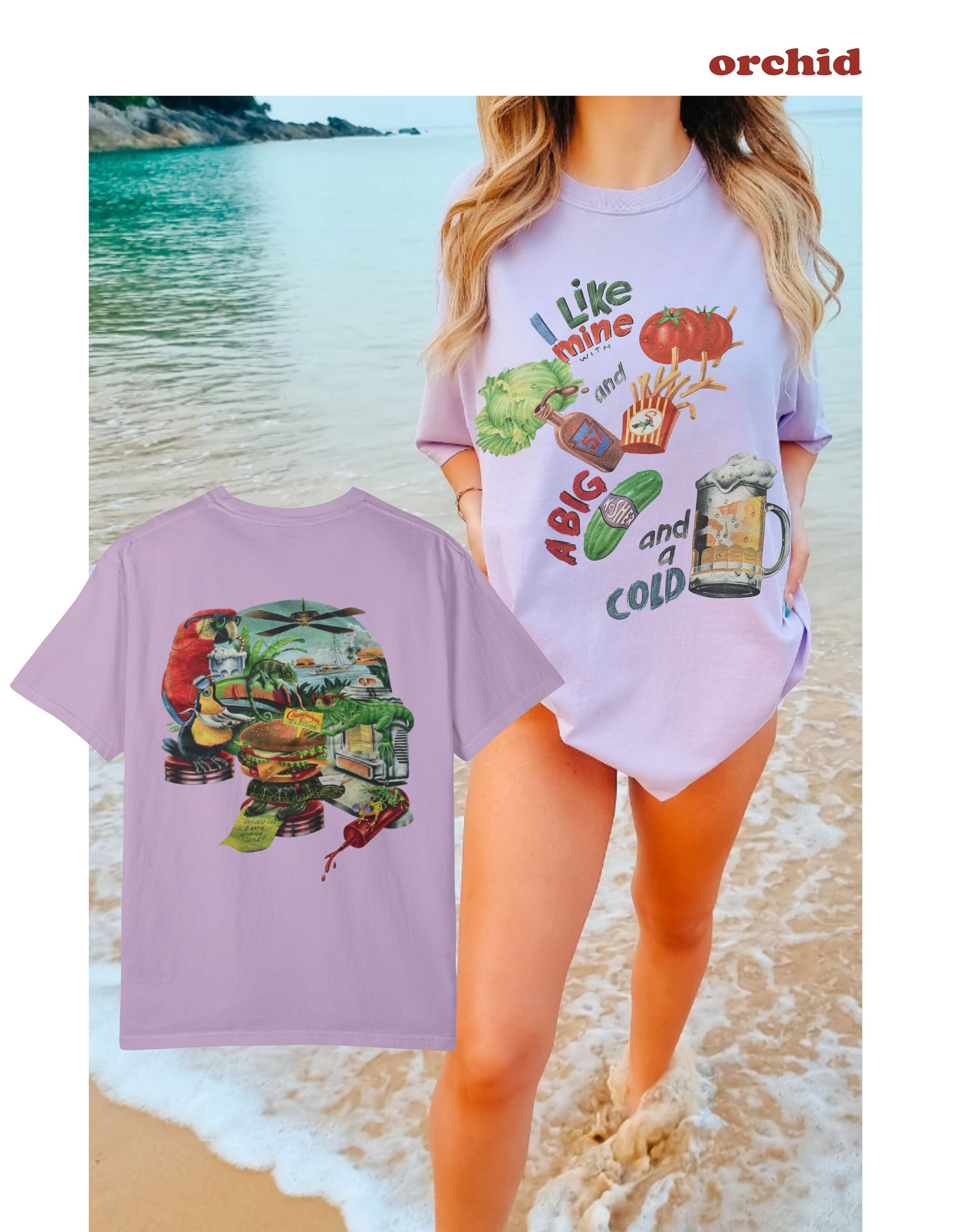 1995 Jimmy Buffet Cheeseburger in Paradise Shirt Unisex Garmentdyed