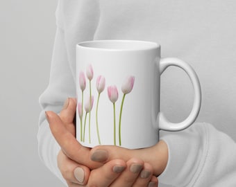 Flowers Coffee Mug, Tulip Mug, Floral Coffee Mug 11 oz.
