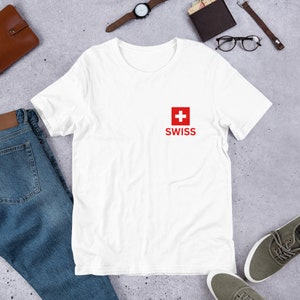 Classic Swiss Flag, T-Shirt-Switzerland souvenir.