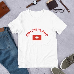 Classic Swiss Flag T-Shirt - Switzerland Souvenir.