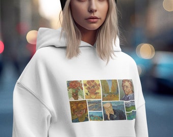 Van Gogh Art Hoodie, Van Gogh Print, Gezellige Renaissance Hoodie.