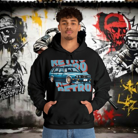 BMW E30 Hoodie Retro Hoody Casual Hoodie Car Fan Bmw Mens Women's