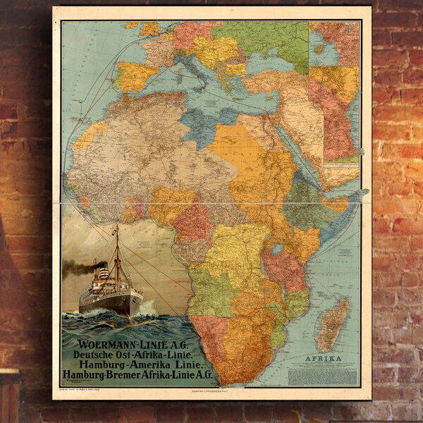 Digital, 1914, AFRICA ,Map of AFRICA