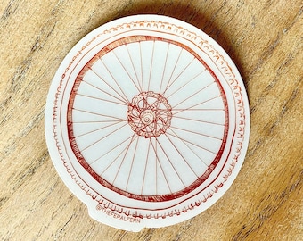 Mountain Bike Wheel Sticker - Weatherproof Vinyl Decal