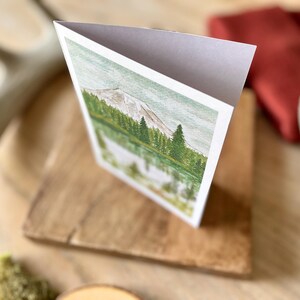 Watercolor Landscape Blank Greeting Card / Mountain Card for Nature ...
