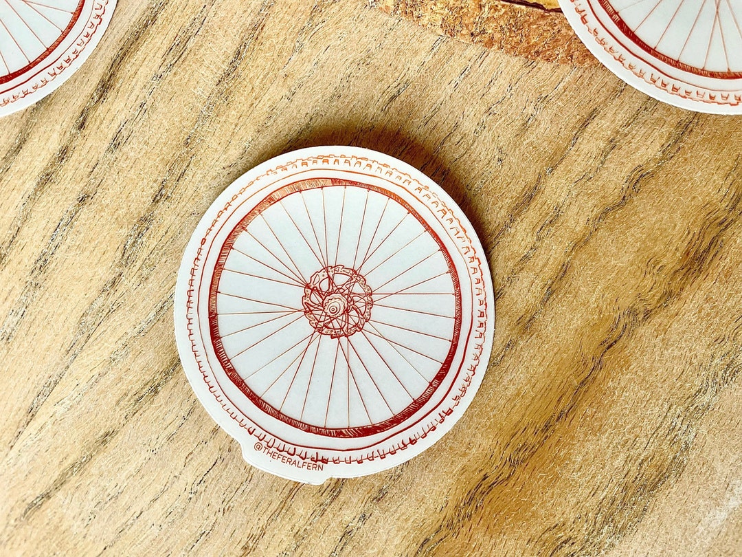 Mountain Bike Wheel Sticker - Weatherproof Vinyl Decal - Etsy
