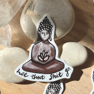 Buddha Sticker/ Yoga Sticker/ Positive Vibes Sticker/ Mental Health Sticker/ Zen Sticker/ Peace Sticker/ Affirmation Sticker