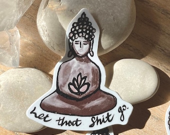 Buddha Vinyl Sticker: Yoga, Zen, Positive Vibes