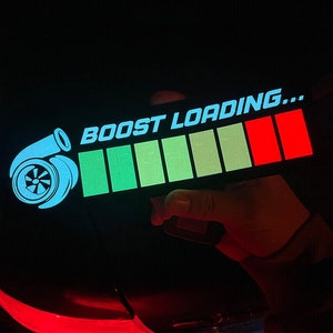 Turbo Boost Loading JDM Car Neon Glow Panel Sticker