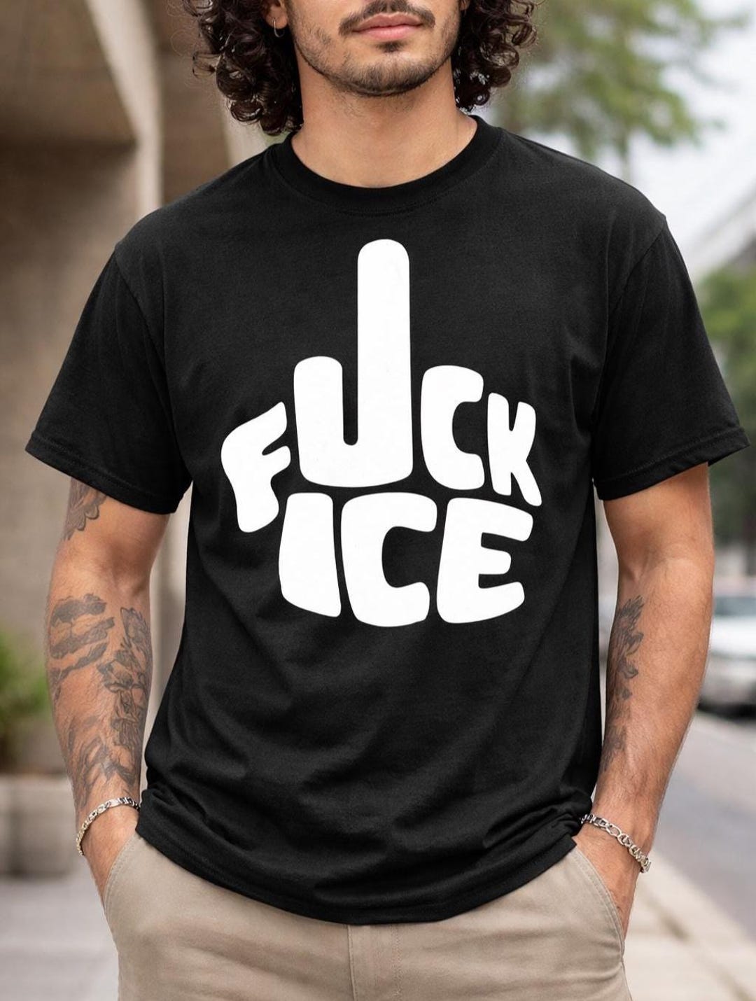 Middle Finger Ice F*ck ICE Middle Finger Shirt | Custom Tshirt - Etsy