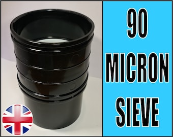90 Micron Large Stackable Nylon Mesh Sieve - Zooplankton/Homebrew, Filter, Copepods Rotifer Brine Shrimp Live Fish Food Food Safe Wine Beer