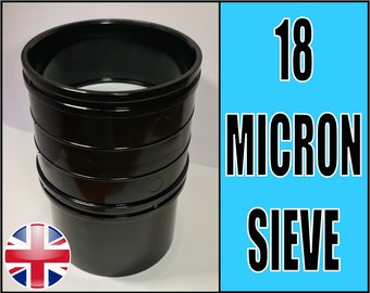 18 Micron Large Stackable Nylon Mesh Sieve - Zooplankton/Homebrew, Filter, Copepods Rotifer Brine Shrimp Live Fish Food Food Safe Wine Beer