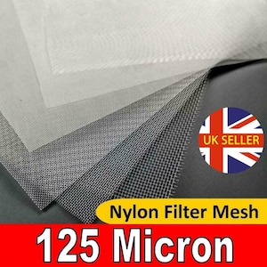 125 Micron Nylon Mesh - Filter, Wine, Beer, Cider, Soap, Straining, Baking, Fish, Birds, Bugs, Crafts, Press Screen, Hydrophonic, Extraction