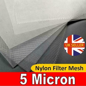 5 Micron Nylon Mesh - Filter, Wine, Beer, Cider, Soap, Straining, Baking, Fish, Birds, Bugs, Crafts, Press Screen, Hydrophonic, Extraction
