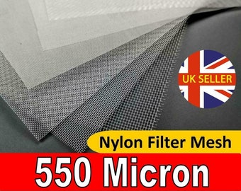 550 Micron Nylon Mesh - Filter, Wine, Beer, Cider, Soap, Straining, Baking, Fish, Birds, Bugs, Crafts, Press Screen, Hydrophonic, Extraction
