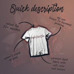 May include: White t-shirt with the text "Marski Zaki Store" printed on the front. The shirt is rated for 50+ washes, won't crack or peel, and is made with garment-dyed fabric for a soft color and texture. Direct-to-garment printing is used.