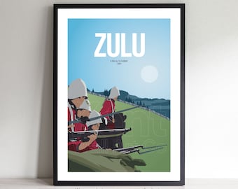 Zulu landschap minimalistische filmposter kunst aan de muur