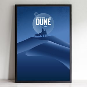 Dune Part Two Movie Poster – Art Print | Minimalist Illustrated Sci-Fi Wall Art