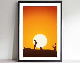 Indiana Jones Raiders of the Lost Ark bold minimalist Movie Poster without title