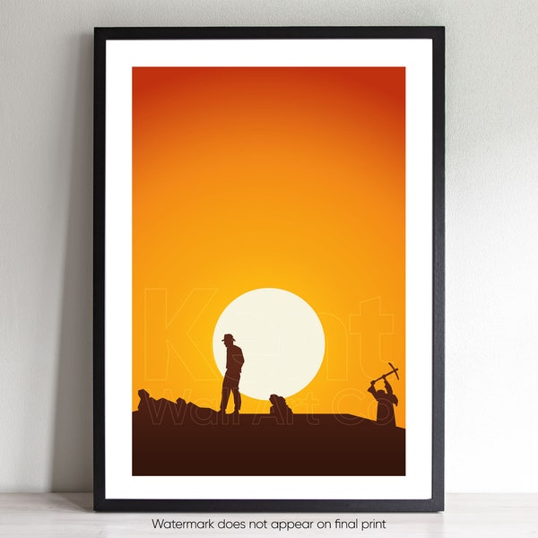 Indiana Jones Raiders of the Lost Ark bold minimalist Movie Poster without title