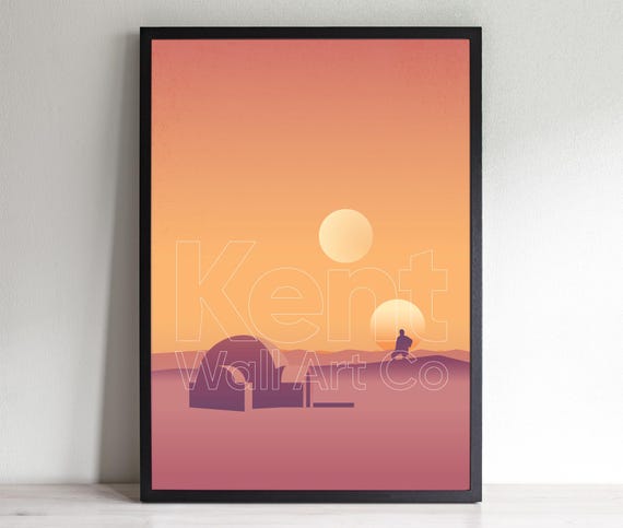Star Wars A New Hope Print: Retro Sci-fi Minimalist Wall Art - Etsy