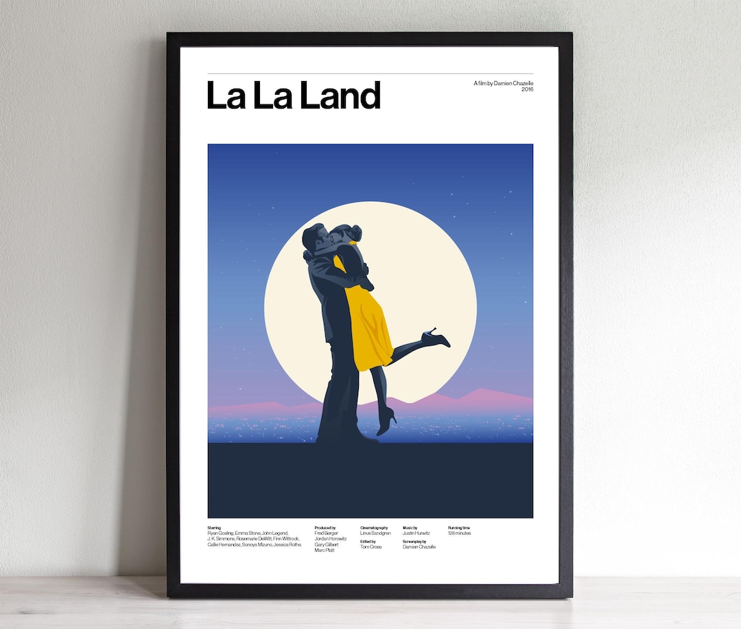 La La Land Poster – Swiss Design Movie Art Print | Illustrated