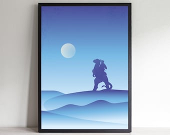 Empire Strikes Back Poster: Retro Minimalist Sci-Fi Wall Art