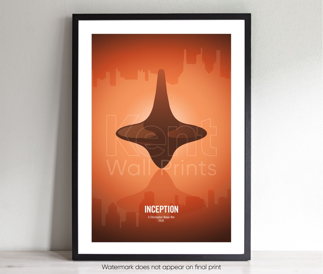 Inception Minimalist Illustrated Spinning Top Movie Poster Etsy UK