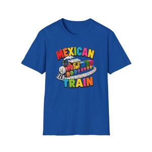 Mexican Train Dominoes T-Shirt | Colorful Train Domino Family Game Night Tee image 13